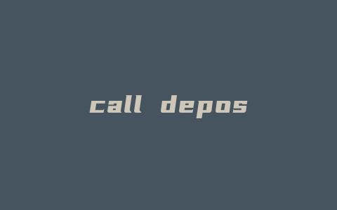 call deposit通知存款
